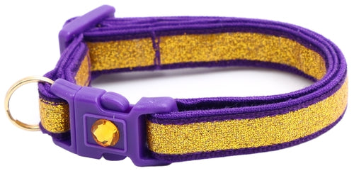 Gold Glitter Breakaway Cat Collar